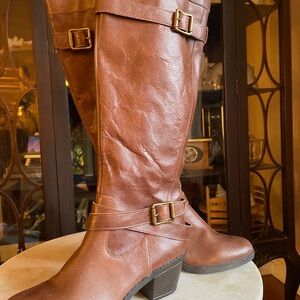 Mossimo Kailyn Brown Leather Knee-High Boots